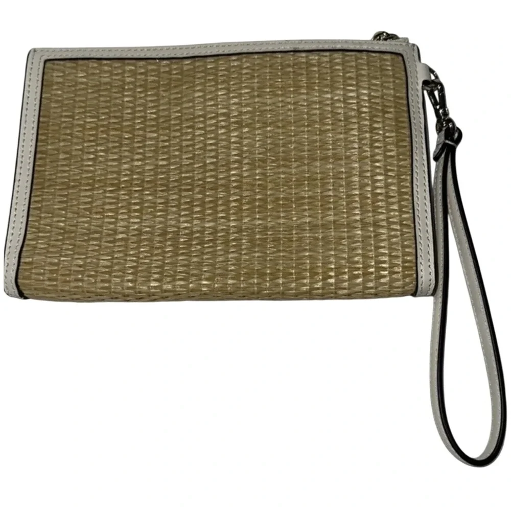 Kate Spade Wristlet‎ Clutch Straw Pineapple Applique Zip Pouch